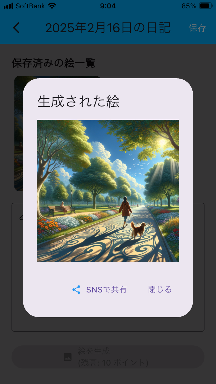 アプリのスクリーンショット